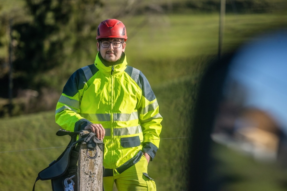 Aras Ento hat vergangenes Jahr seine Ausbildung zum Netzelektriker bei den St.Galler Stadtwerken begonnen.